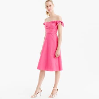 J.Crew PINK Dress Strapless Polished Cotton Sateen POCKETS - NWT NEW size 6  