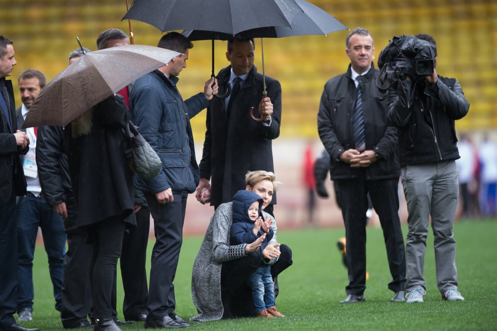 Princess Charlene of Monaco at Rugby Match With Jacques 2016