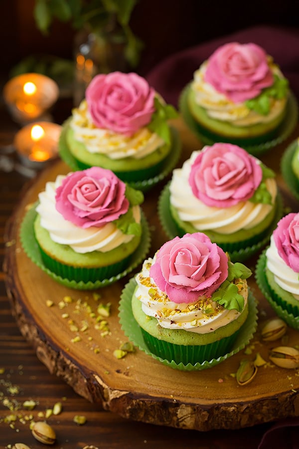 Pistachio Cupcakes Rose Desserts POPSUGAR Food Photo 2