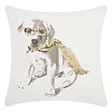 dog sequin pillow