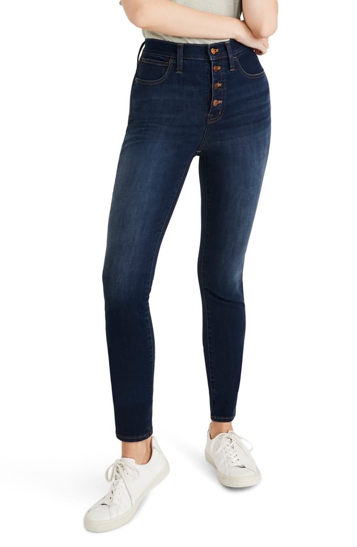 madewell 10 inch high rise skinny black