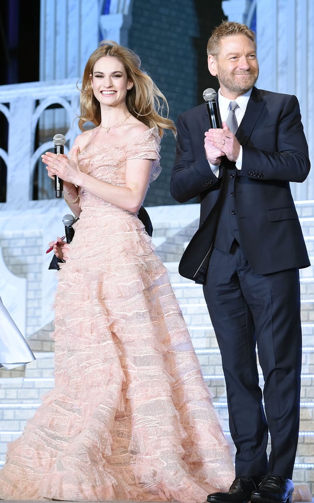 Lily James Elie Saab Dress at Cinderella Premiere