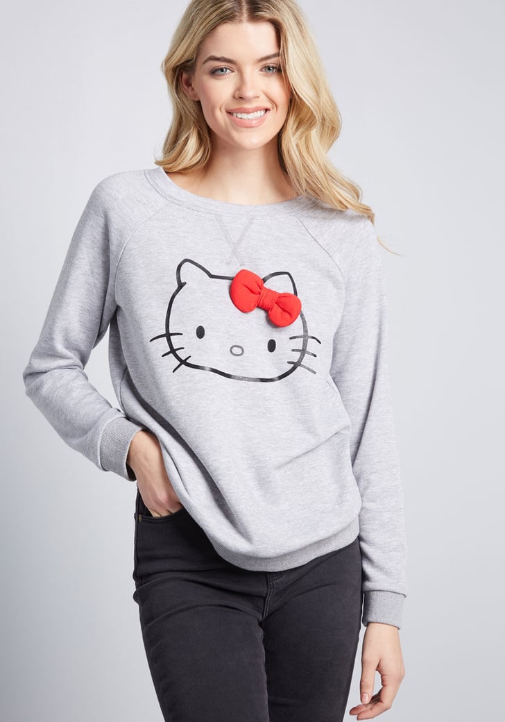 Modcloth For Hello Kitty Bow And Go Graphic Sweatshirt Hello Kitty At Modcloth Collection