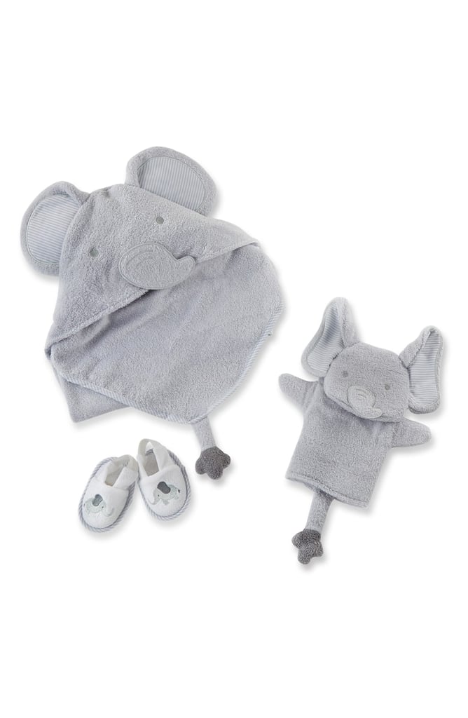 Baby Aspen Little Peanut 4-Piece Elephant Bath Time Gift Set