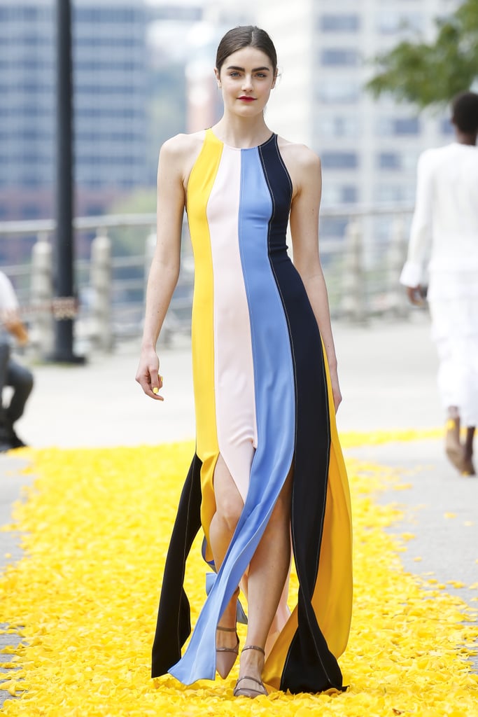 A Striped Gown From the Lela Rose Runway at New York Fashion Week