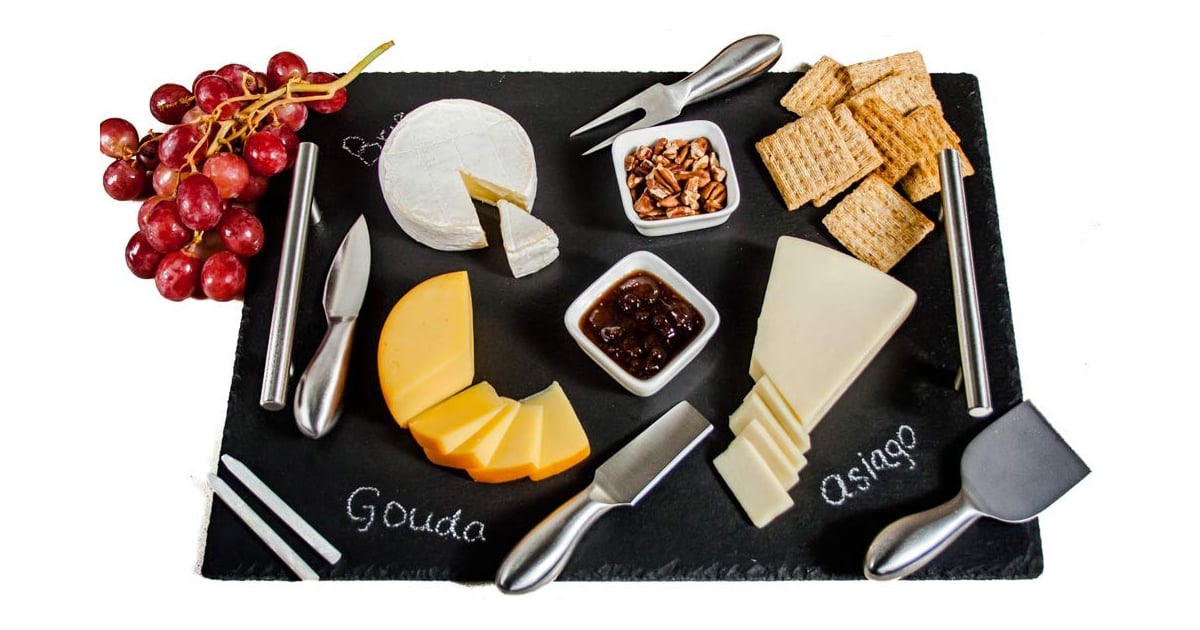 Slate Cheese Board Serving Tray Set Unique Gifts POPSUGAR Smart