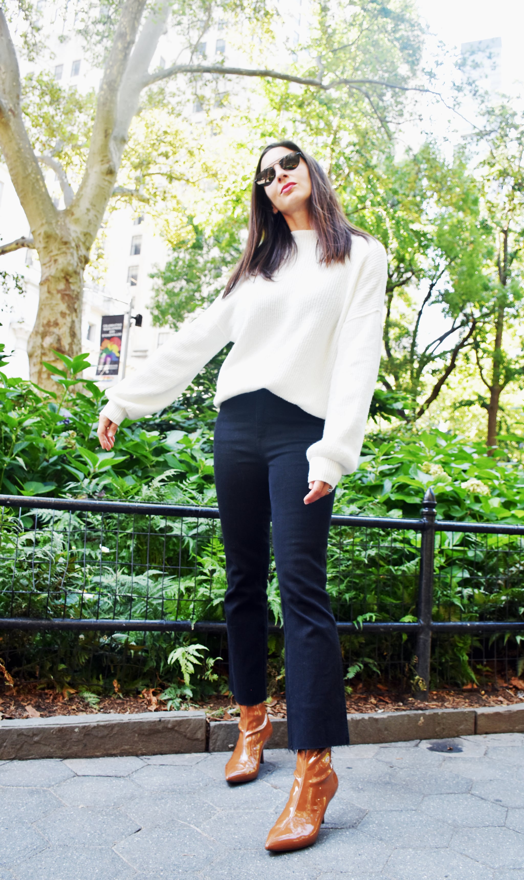 white sweater boots