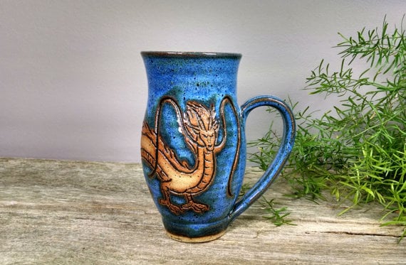 Hand-Thrown Haku Dragon Mug
