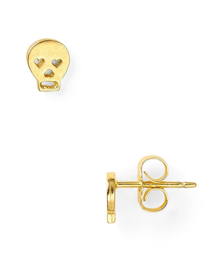Gold Skull Earrings ($42)