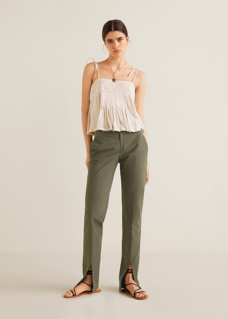 Mango Slit hem pants