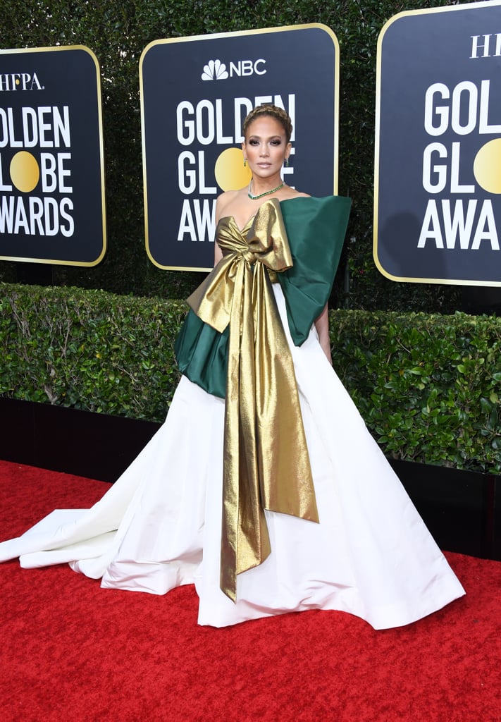 Jennifer Lopez s Valentino Bow Dress  at the Golden  Globes  