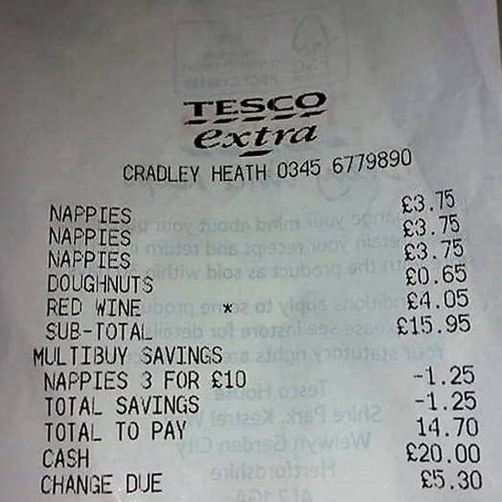 Grocery Receipt All Moms Can Relate To