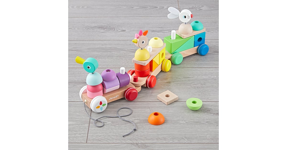 Janod Giant Multicolored Train Wooden Toys 2017 POPSUGAR Family