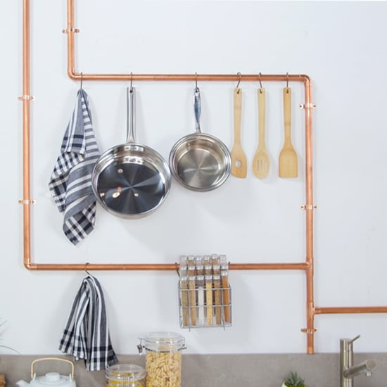 DIY Copper Pipe Kitchen Rack