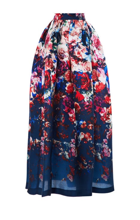 MSGM Floral-Print Gazar Midi Skirt ($865)