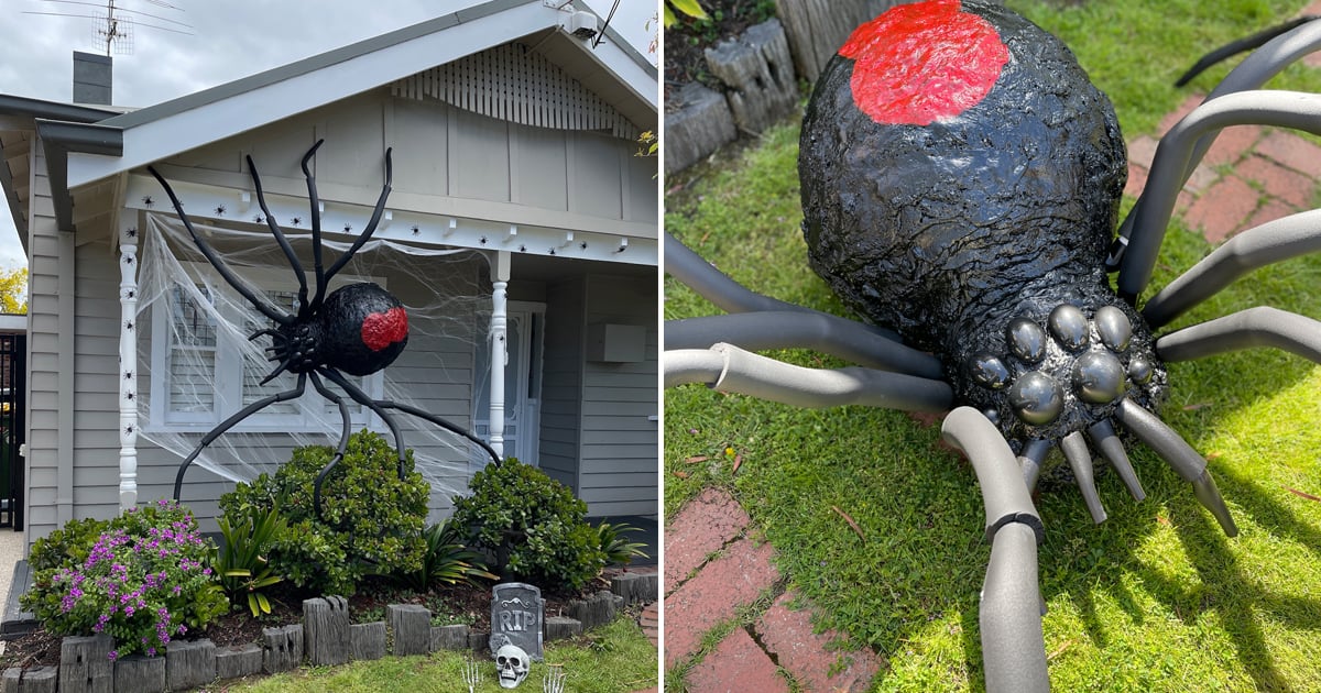 How to Make a DIY Giant Spider, Halloween Decor