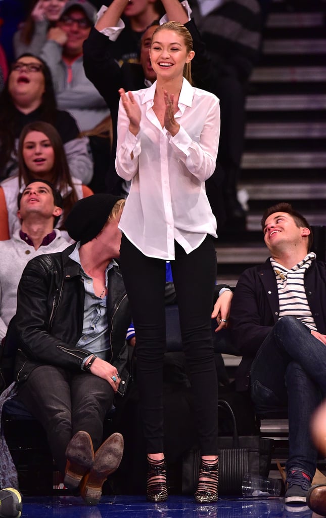 Gigi Hadid and Cody Simpson at Knicks Game April 2015