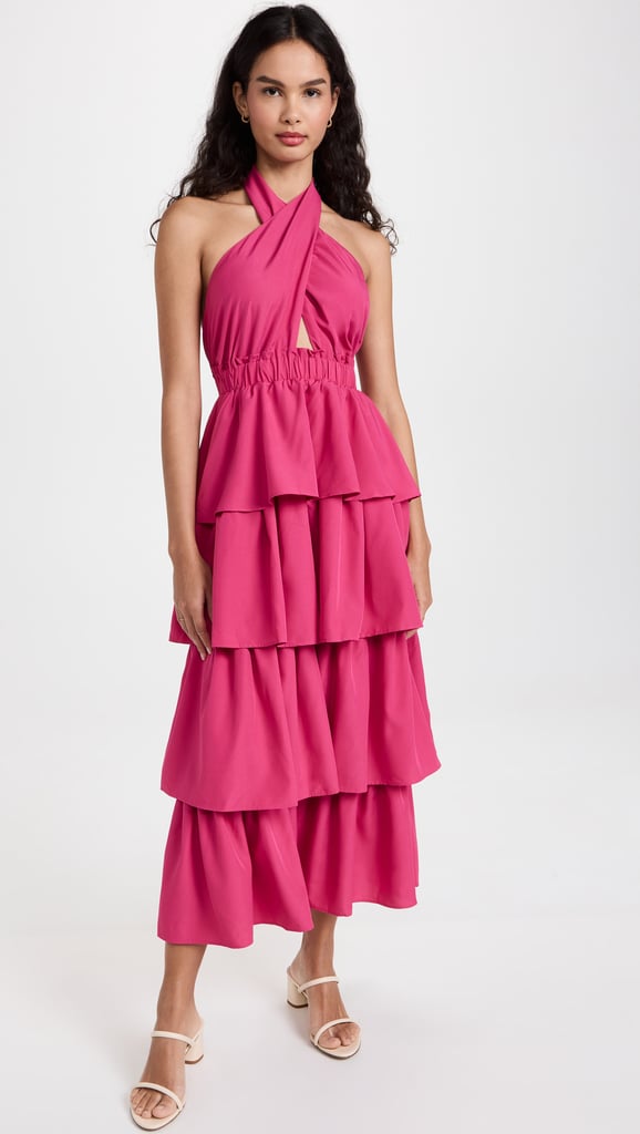 A Halter Dress: Endless Rose Crossed Halter Neck Tiered Maxi Dress