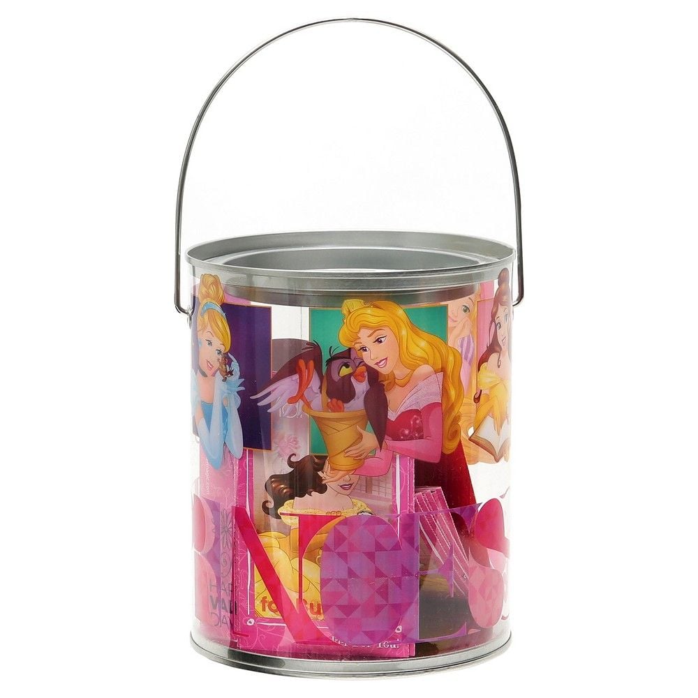 32ct Disney Princess Paint Pail Valentine's Day Mailbox With Valentines