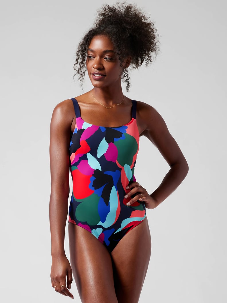 Athleta, Swim, Athleta Aqualuxe Tropical Print Bikini Top S
