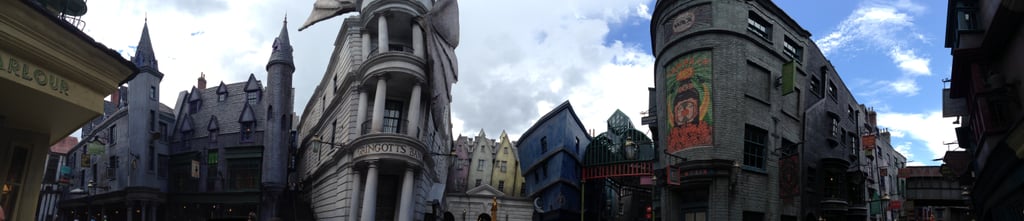 I took this panoramic shot of Diagon Alley.