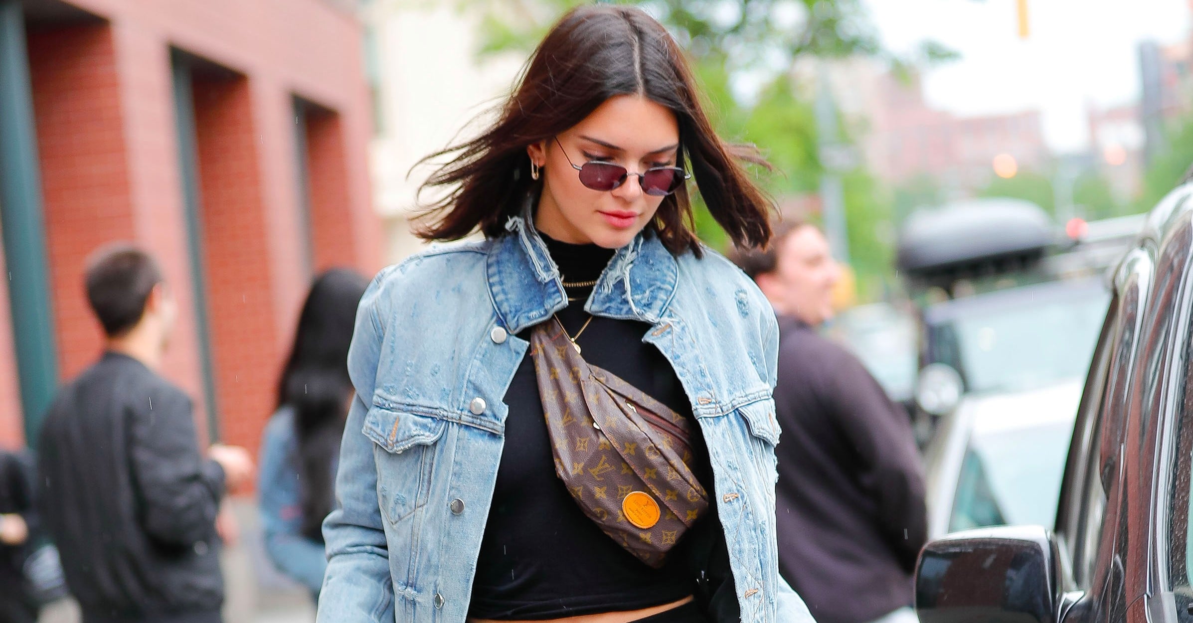 Kendall Jenner Wears a Louis Vuitton Monogrammed Fanny Pack