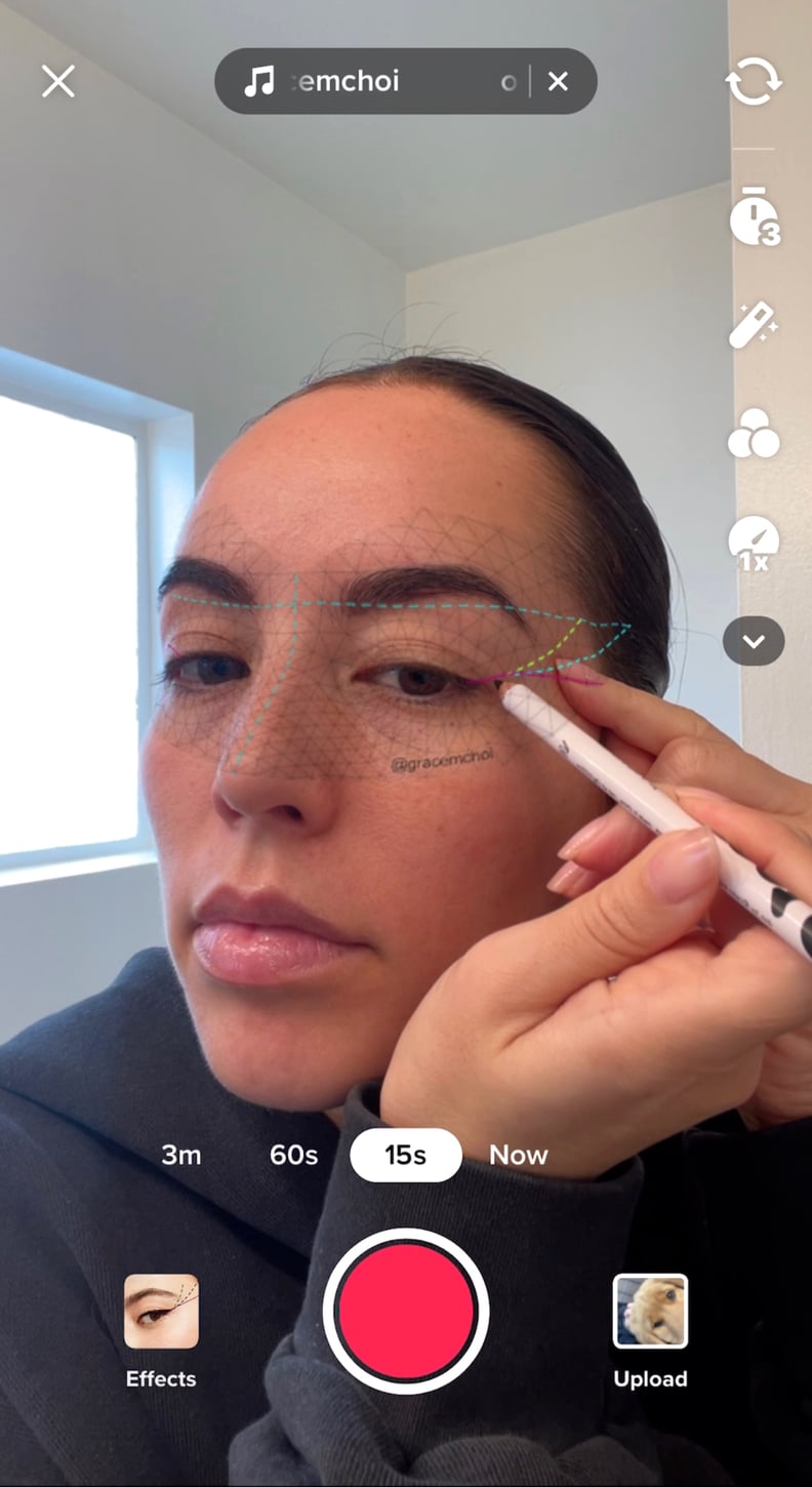 TikTok Winged Eyeliner Filter Editor Experiment