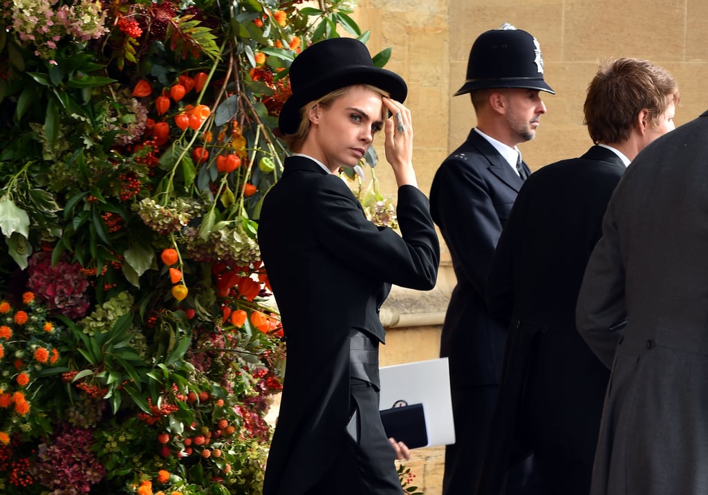 Cara Delevingne Suit at Princess Eugenie's Wedding 2018