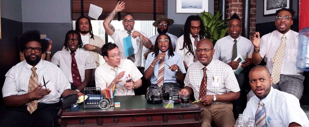 Migos "Bad and Boujee" With Office Supplies on Fallon Video