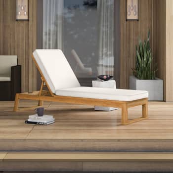 Faunce reclining chaise shop lounge with cushion