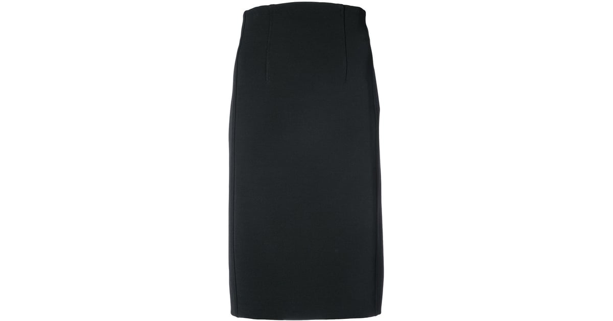 Diane Von Furstenberg High Waisted Skirt | Angelina Jolie Black Pencil ...