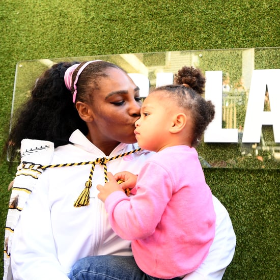 Serena Williams Cuddles With Olympia During Massage
