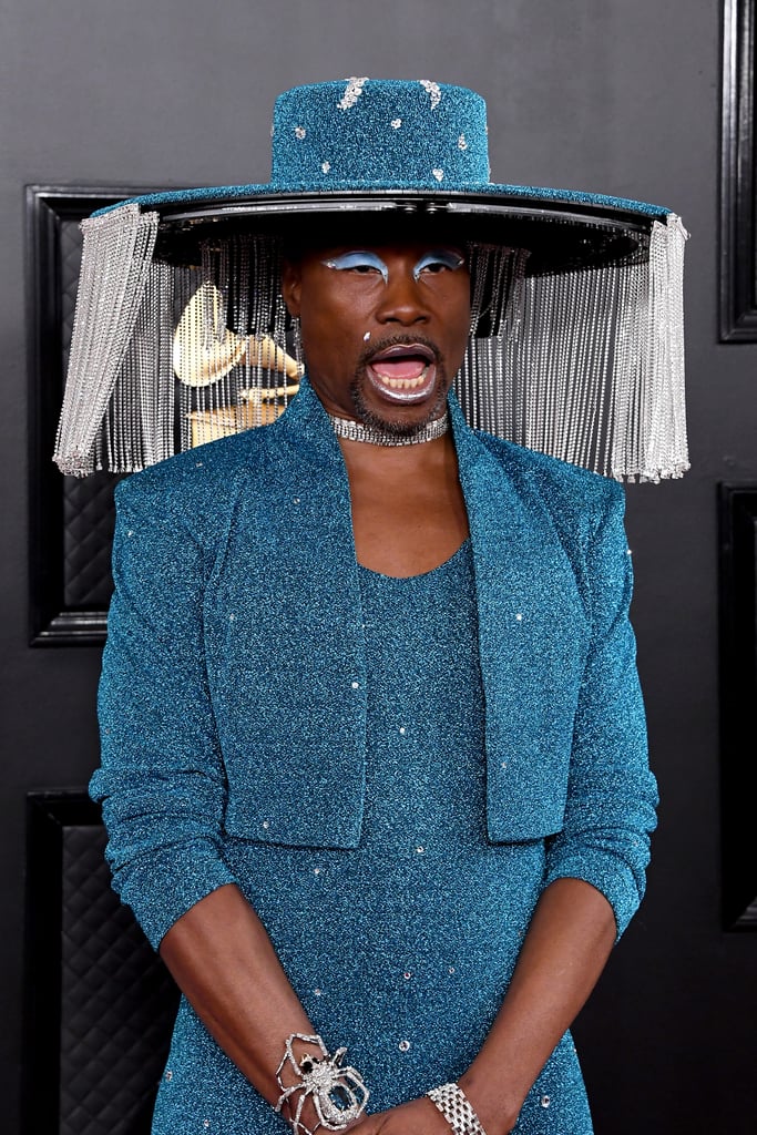 Billy Porter's Blue Sequined Outfit at the Grammys 2020