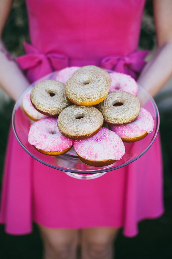 Who needs a cake when pink doughnuts exist?