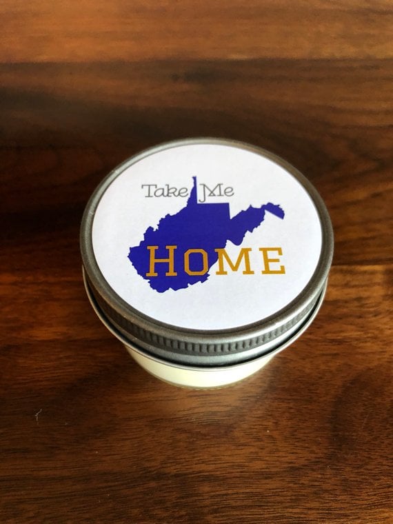West Virginia Soy Jelly Jar Candle
