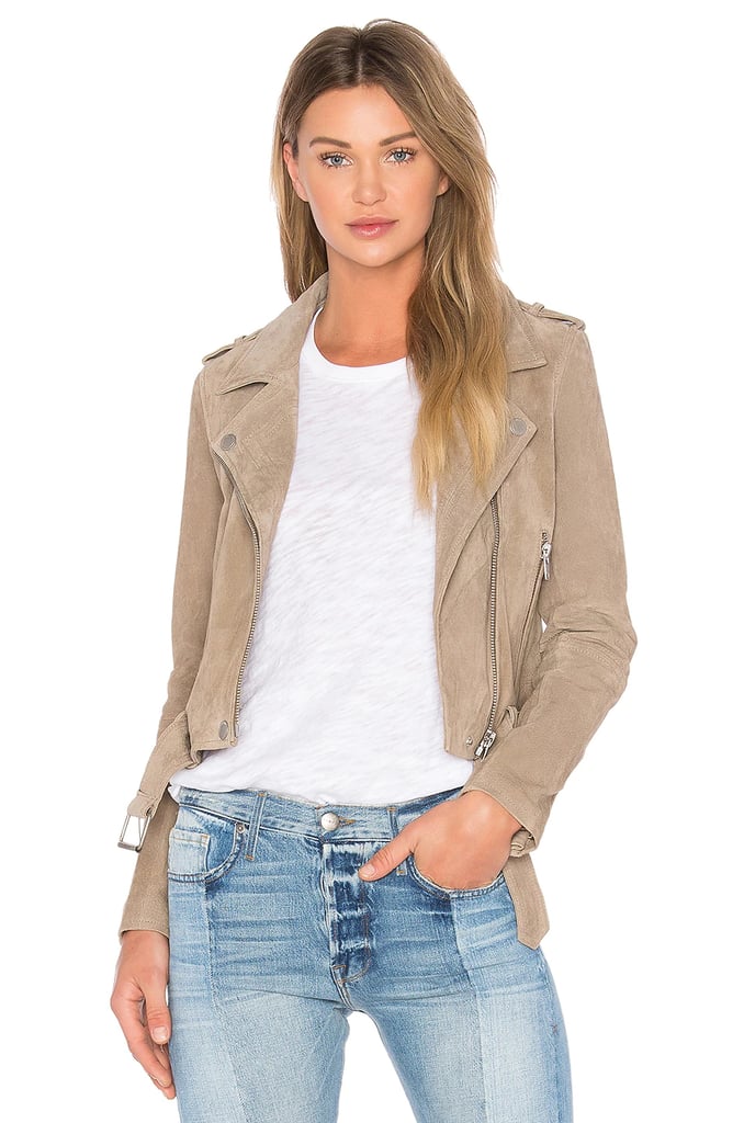 A Suede Moment: BLANKNYC Suede Moto Jacket in Sand Stoner