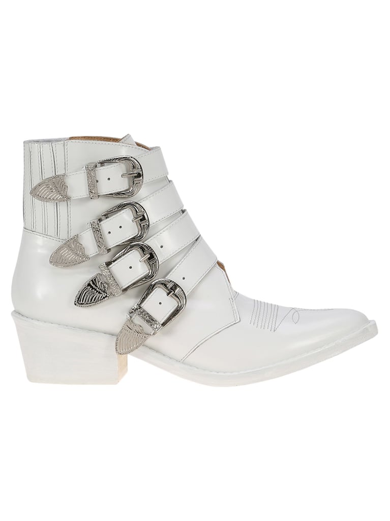 Emily Ratajkowski White Boots With Plaid Blazer | POPSUGAR Fashion