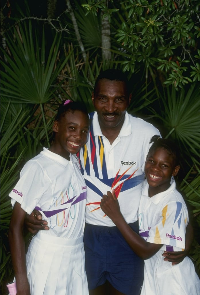 瑟瑞娜,理查德和维纳斯·威廉姆斯在1992年在佛罗里达州的网球训练营