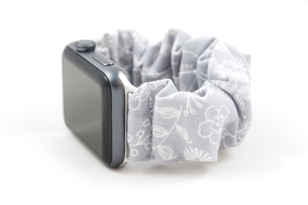 Gray Floral Scrunchie Watch Band