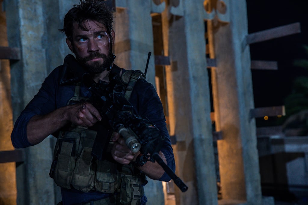 Krasinski has his guns out, and we're not talking about his weapon.
