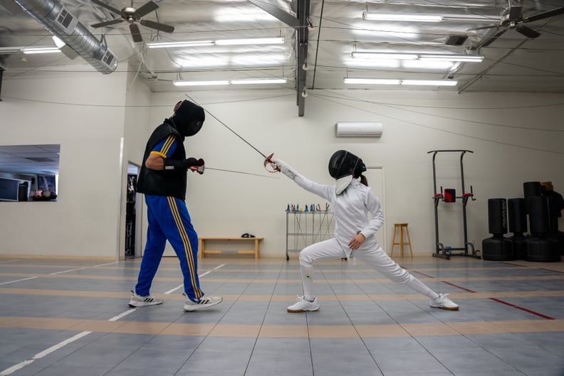 Jenna Ortega Learning Fencing