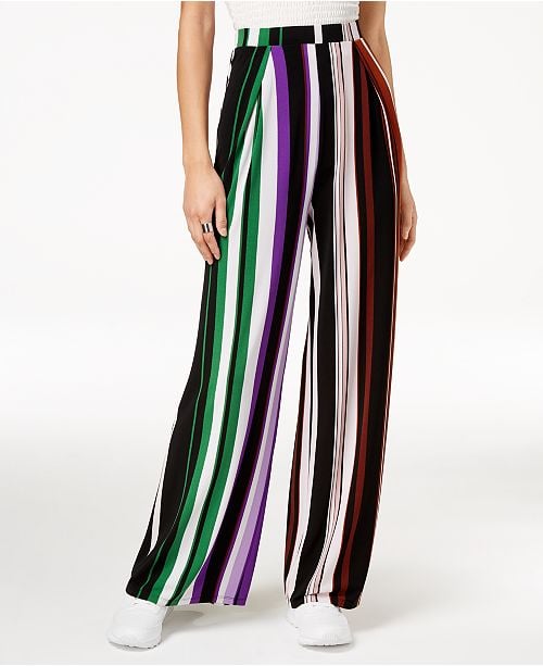 Bar III Striped Wide-Leg Pants