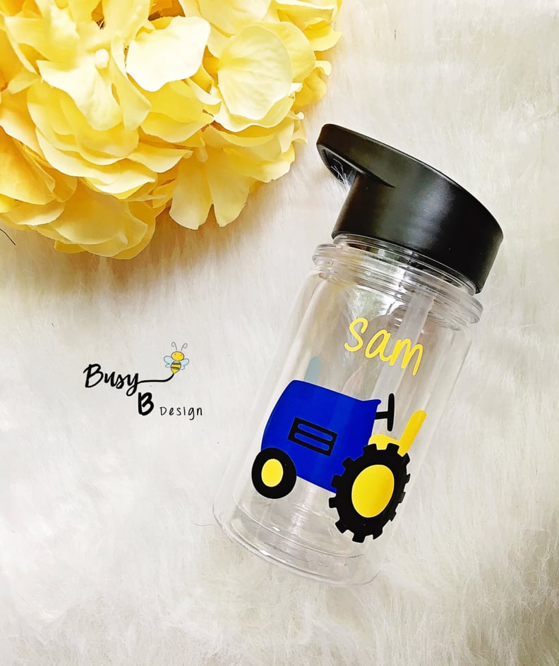 Personalized Tractor Water Bottle