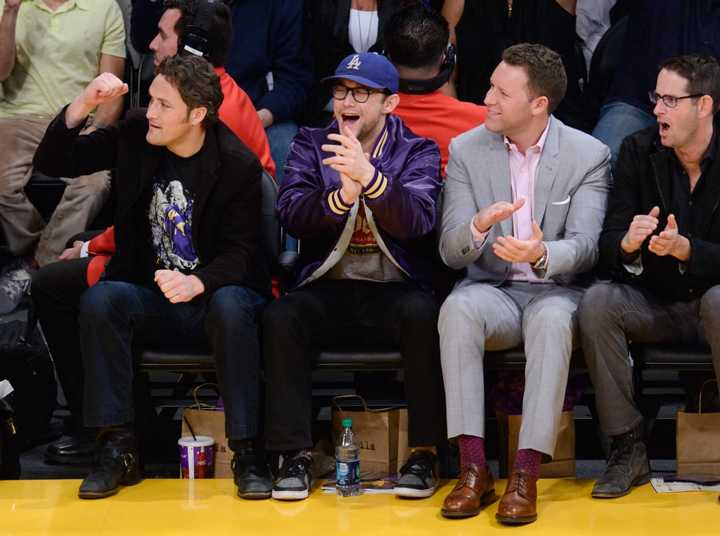 Joseph Gordon-Levitt clapped on as the LA Lakers competed against the Oklahoma City Thunder.