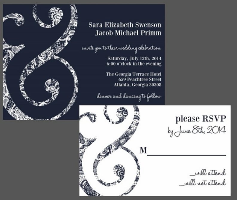 Ampersand Wedding Invitation