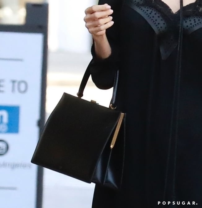 Angelina Jolie Black Lace Dress August 2018