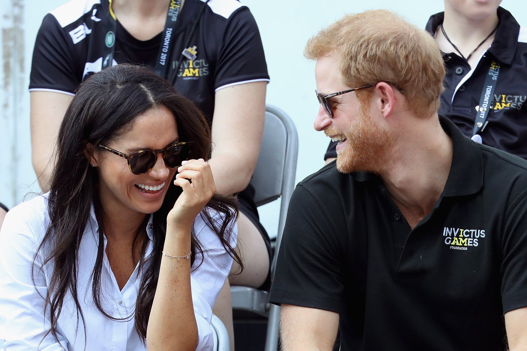 TORONTO, ON - SEPTEMBER 25:  Prince Harry (R) and Meghan Markle (L) attend a Wheelchair Tennis match during the Invictus Games 2017 at Nathan Philips Square on September 25, 2017 in Toronto, Canada  (Photo by Chris Jackson/Getty Images for the Invictus Games Foundation )