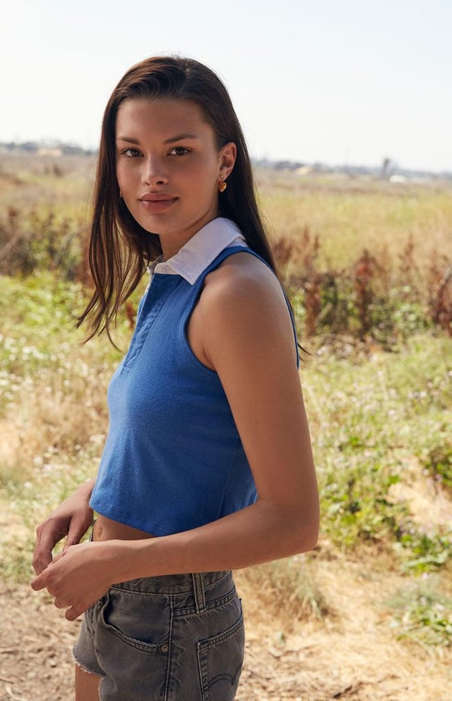Retro Gold Vintage Royal Blue Tank Top