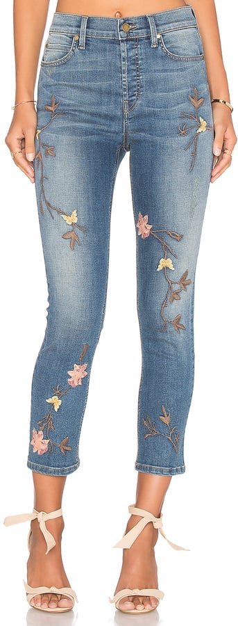 Level 99 'Riley' High Rise Embroidered Straight Leg Jeans ($154)