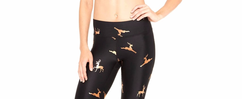 Terez Rose Gold Reindeer Leggings